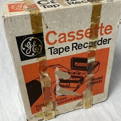 Vintage GE Cassette Tape Recorder M8321A With Original Box & Manual TESTED -READ