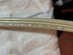 VTG EXTENSION CORD CREAM COLOR WORKS ANTIQUE ELECTRICAL PLUG IN 10 FT KINTRON