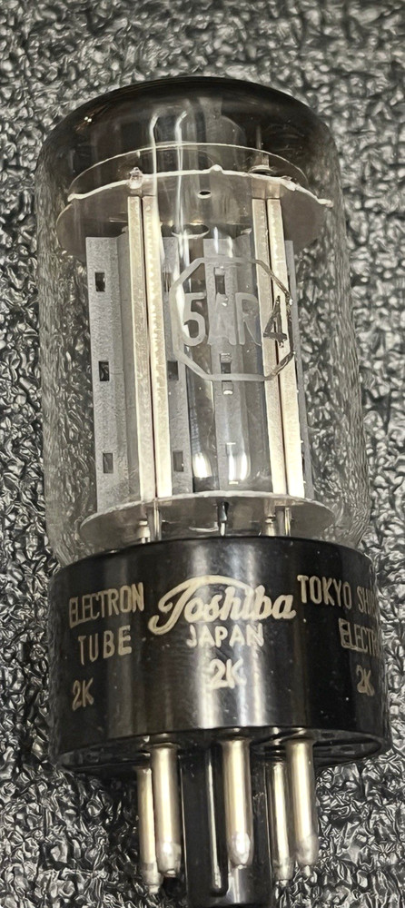 RARE SUPER GRADE NOS 5AR4 GZ34 TUBE *3 MICA OLD TOSHIBA 1960 BETTER THAN MULLARD