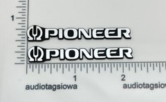 Pioneer Speaker Badge Logo Pair Silver Incised Plastic for CS Series and Others