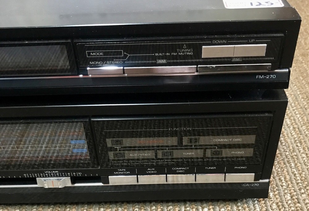 Vintage Fisher Stereo Amplifier CA-270 & FM tuner both working made in Japan