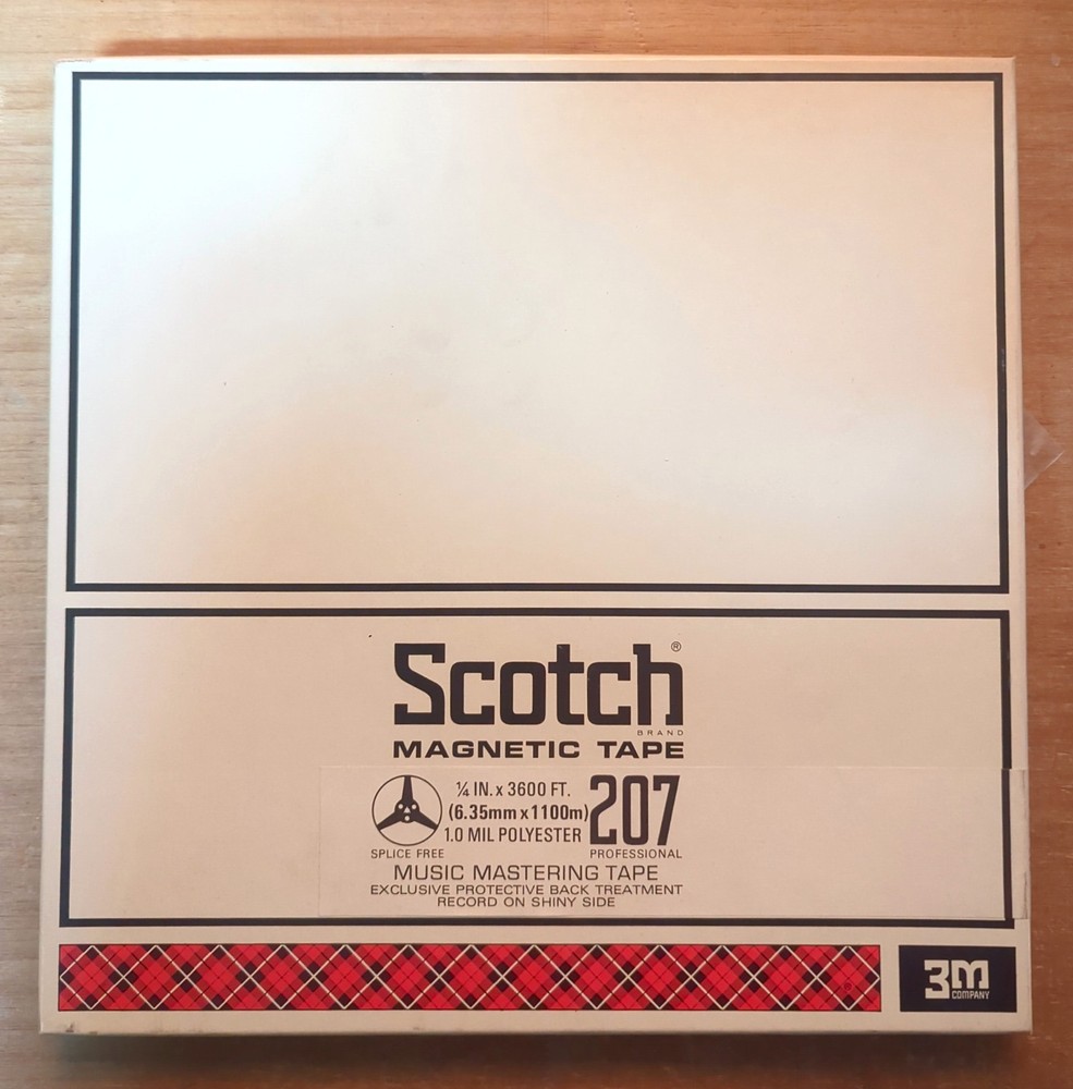 SCOTCH 3M TAPE 207 – REEL TAPE – 3600ft / 1100m – 10.5″ / 26.5cm SEALED NOS