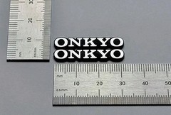 Onkyo Badge Logo Emblem Nameplate Premium Silver Pair With Self Stick Adhesive
