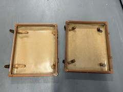 Pair of Vintage Ampex 620 Tube Amplifier Speaker Suitcase Powered FOR PARTS