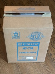 Vintage Fisher Speakers MS-710 Pair Faux Woodgrain RCA Connectors 19Hx9Wx7D