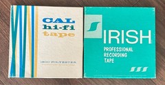 Vintage Reel-to-Reel Tape Lot 2 CAL Hi-Fi & Irish 7” Metal Reels Recorded Music