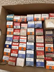 Vintage NOS Vacuum Tube Lot 70+ RCA GE Sylvania Westinghouse Tested TV Radio