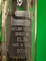 Matched Pair (2) Svetlana EL34/6CA7 tubes – Russia