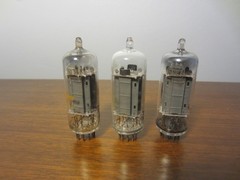 Lot of 3 RCA Clear Top 6CG7 6FQ7 Tubes – Hickok Tested