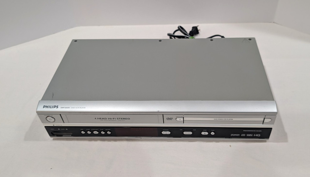 Philips DVP3050V DVD VCR Combo Player 4-Head VHS Tested & Working Ships Free