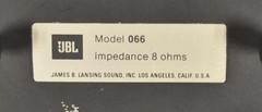JBL 066 Tweeter Units Pair Working & Tested JP