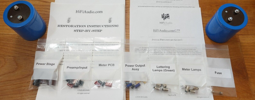 McIntosh MC2105 amplifier rebuild restoration recap service kit fix repair