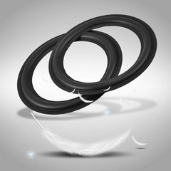 2pcs 8″ Speaker Rubber Perforated Subwoofer Surround Rings US