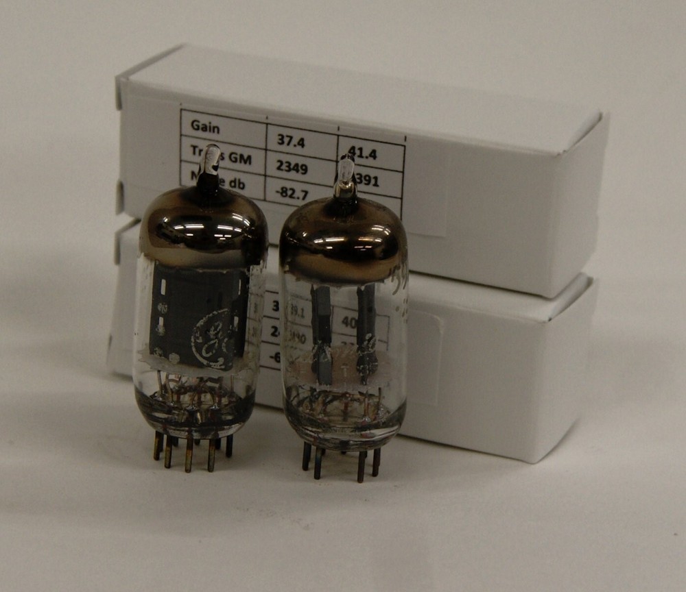 GE 5965 / 12AT7 MATCHED PAIR TUBES/1960’s, MaxiPreamp II Tested, SM1377