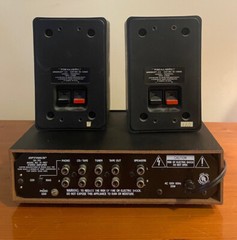 Vintage REALISTIC SA-155 Mini-Amplifier + Minimus 3.5 Speakers