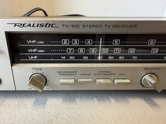 Vintage Realistic TV-100 Stereo TV Reciever Amp Model 16-1284 VHF WORKS
