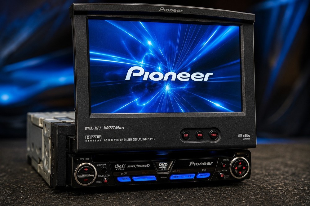 Pioneer AVH-P4900DVD 6.5″ Flip-Out DVD CD MP3 Receiver Tested Works 🌊🌊