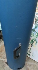 VINTAGE EXTERNAL SPEAKER BLUE TWEED CHROME 29″ BARREL HALF MOON