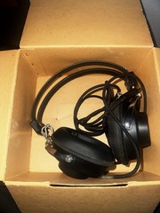 Sony DR-5A Stereo Headphones Black Silver Adjustable Headband 6.35mm 1970s Box