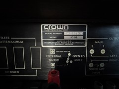 Vintage Crown IC150 Stereo Preamplifier and DC150A Poweramp/matching wood cases