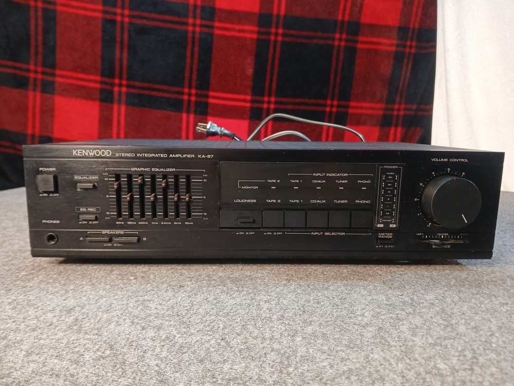 Kenwood KA-87 Stereo Integrated Amplifier Black Tested & Working