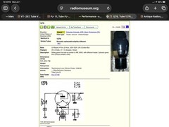 1276 Sylvania Tube (WESTERN ELECTRIC 205D SUB) ALTEC NOS Power Amplifier RARE