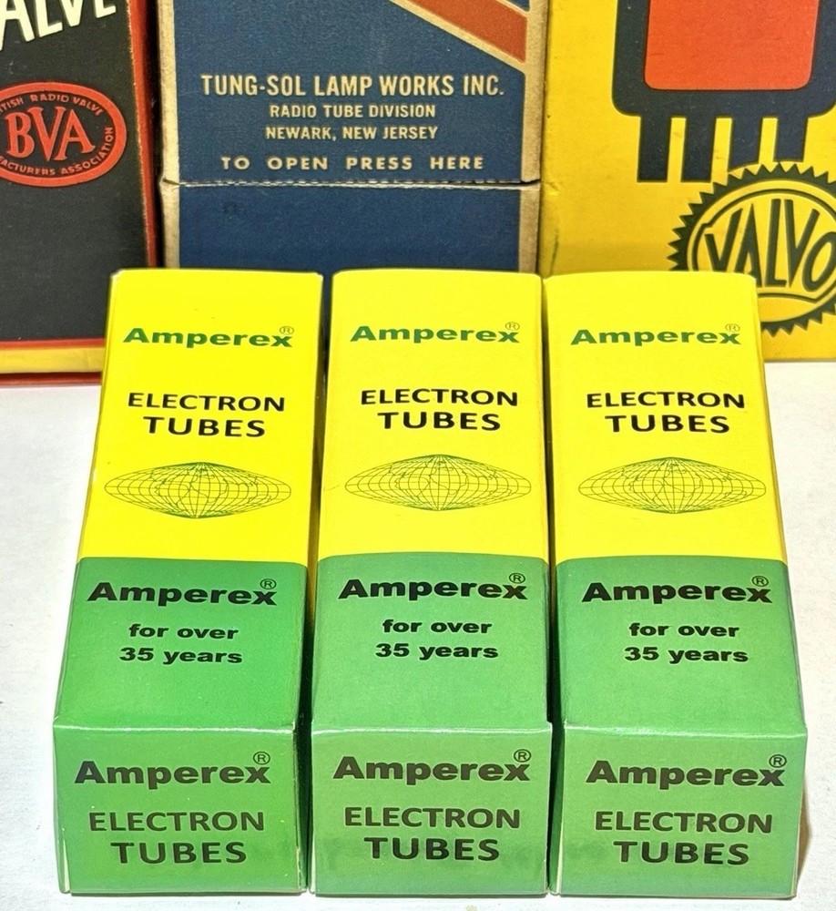(1) Amperex By Mullard Blackburn LOW NOISE 12AX7 7025 E83CC Tube W/Matched Codes