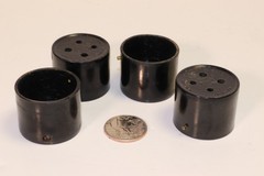 QTY 4 – ALDEN NA-ALD 419X RADIO TUBE ADAPTER – TYPE 30 TUBE TO 01As – BAKELITE