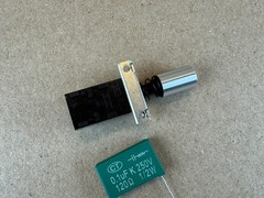 New Marantz Power Switch + Push Button Knob + .1 uf + 120 ohm Snubber