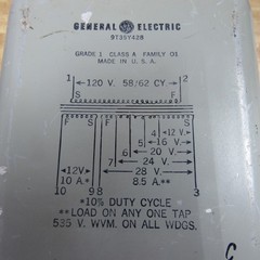 TRANSFORMER Power 12V, 16V, 20V, 24V, 28V @ 8.5A 120V Primary