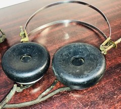 VTG 20’s 30’s Headphones C. Brandes USA Superior 1/4” connector Metal Headband