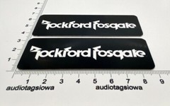 Rockford Fosgate Speaker Badge Logo Custom Made Aluminum Pair Black Version