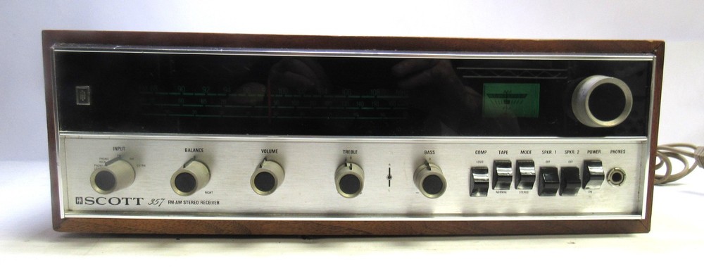 SCOTT Model #357 FM-AM Stereo Receiver Wood Panel *TESTED WORKING*