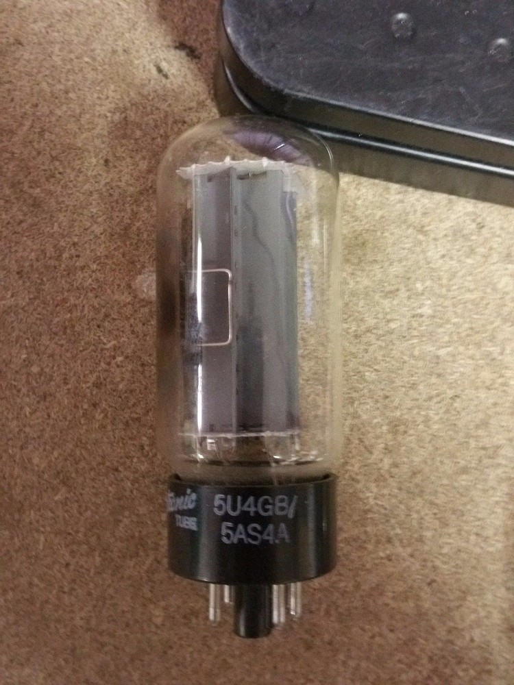 GE BLACKPLATE 5U4GB / 5AS4A rectifier tube – Tested Good on B&K Tester