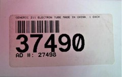 New Vintage Generic 211 Electronic Electron Tube Made in China-4 Prong Base