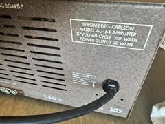 1957 1958 Stromberg Carlson Tube Amplifier AU-64