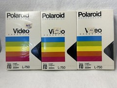 3 – NEW Polaroid SuperColor L-750 Beta Betamax Sealed Blank Video Cassette Tapes