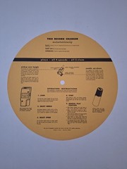 Vintage Paper Disc Record Changer Instructions Vibrant Yellow! Part No. 31545-4