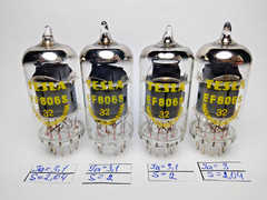 4 pcs NEW EF806S/EF86/ 6BK8 Same Date Tesla Tubes Matched Quad