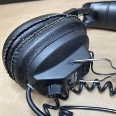 Vintage HD-3030 Stereo Mono Headphones Black Padded Volume Control, Tested!!
