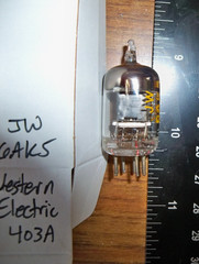 Strong Western Electric Black Plate D Getter 403A – JW6AK5 Tube – 102