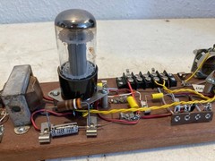 Custom Tube Amp Breadboard Project Amperex 6K6 6SC7 Cumaru Wood Base