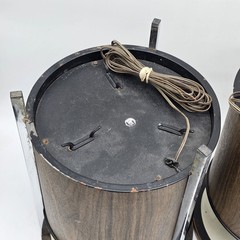 TESTED! Zenith Circle of Sound Speakers with Wood Grain / Round / Retro Omni-VTG