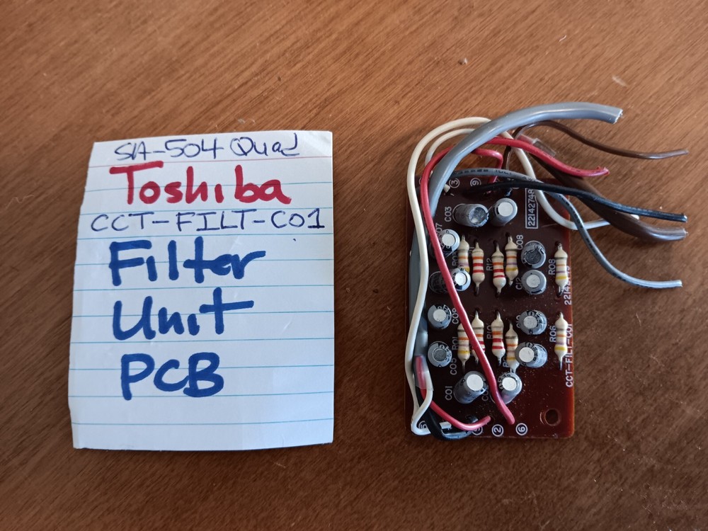 📈TOSHIBA CCT-FILT-CO1 FILTER UNIT PCB SA-504 QUAD STEREO RECEIVER ⚡️