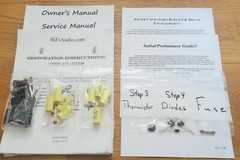 Lafayette KT-550 amplifier rebuild restoration Capacitor Kit repair instruction