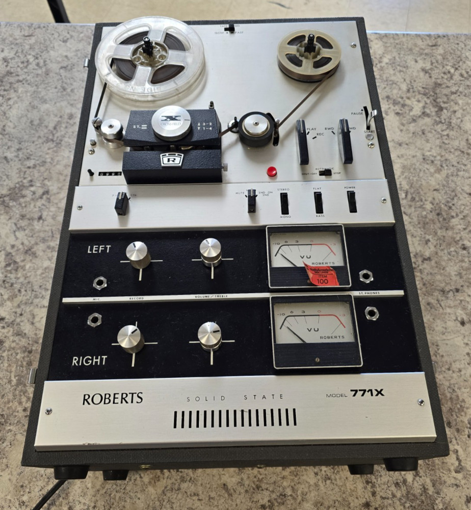 Vintage Rheem Roberts 771X Reel to Reel Recorder made in Japan -Video to hear it