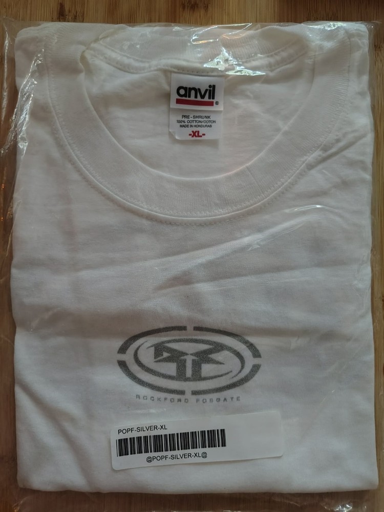 🔥 Authentic Original Rockford Fosgate Old School Silver Logo T-shirt XL🔥