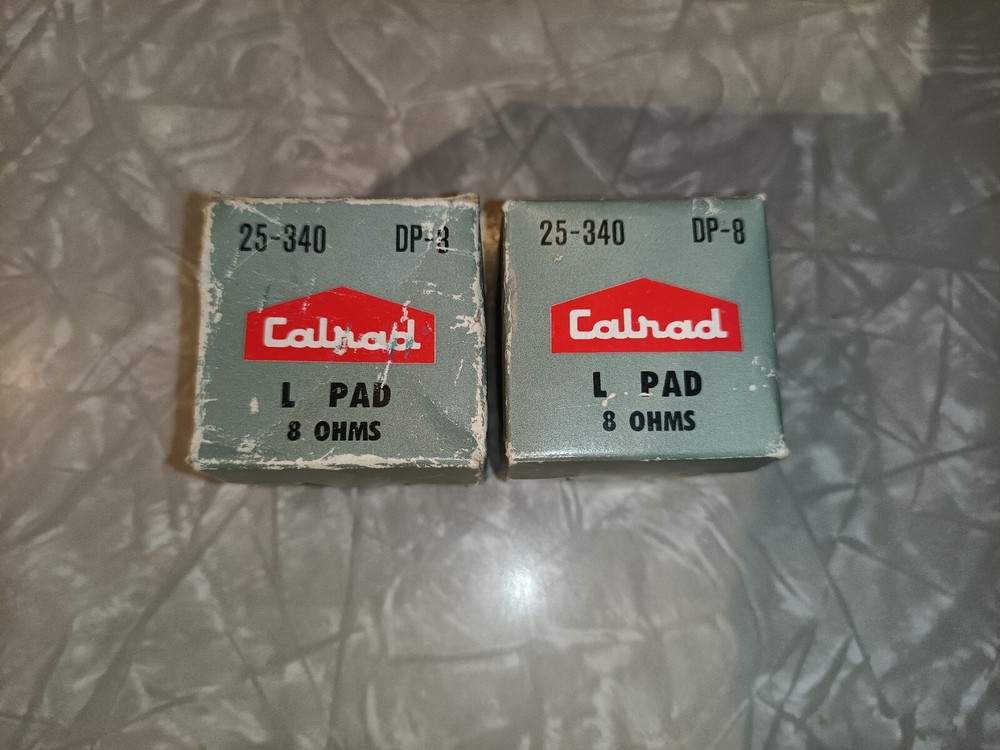 Calrad NOS 25-340 L-Pads DP-8 8 Ohms Qty 2
