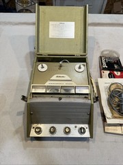 Reel To Reel Tube Amp Style Player Vintage Sears silver-tone – Used- Working!
