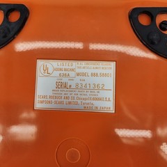 Vtg Retro Sears Roebuck 888.58801 Burnt Orange Paper Tape Adding Machine